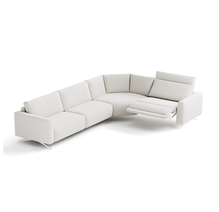 Диван COSMO B100-350-270B/58/M/AMIRI ANGORA /SOFTEX/03 AN Angora/EL,MR,E