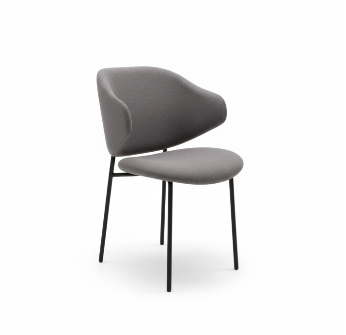 Стул интерьерный ADDA  STELLA STEEL BLACK FRAME Чёрный (BLK) (NRM01117)