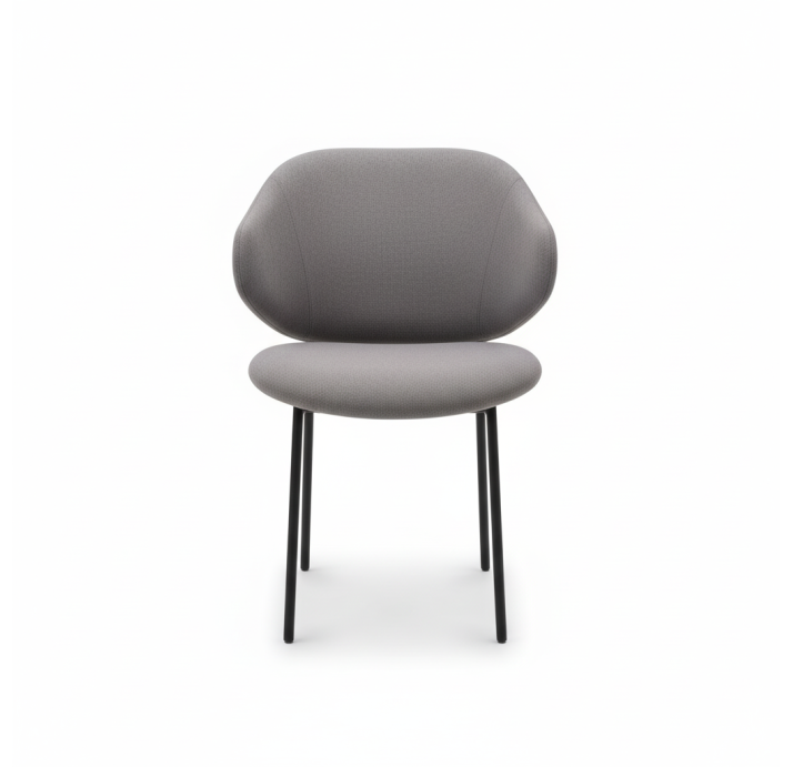 Стул интерьерный ADDA  STELLA STEEL BLACK FRAME Чёрный (BLK) (NRM01117)