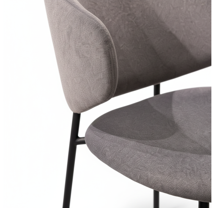 Стул интерьерный ADDA  STELLA STEEL BLACK FRAME Чёрный (BLK) (NRM01117)