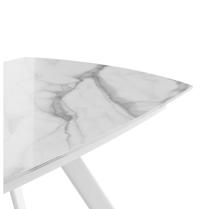 Стол обеденный JET DINING TABLE BASE BIANCO GLOSSY WHITE MARBLE  210X90X76 СМ. (NRM01123)