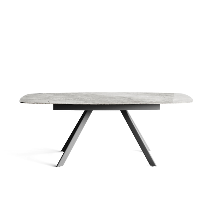 Стол обеденный JET DINING TABLE ANTHRACITE GLOSSY GRAY MARBLE  210X90X76 СМ. (NRM01128)