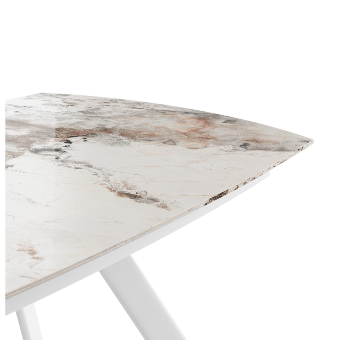 Стол обеденный JET DINING TABLE WHITE GLOSSY PANDORA MARBLE  210X90X76 СМ. (NRM01200)