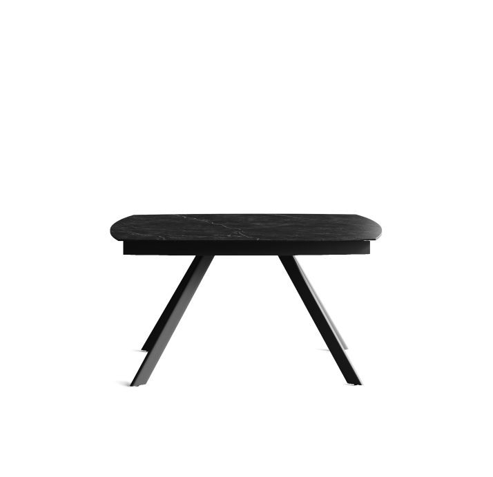 Стол обеденный JET DINING TABLE BLACK MATT BLACK MARBLE  210X90X76 СМ. (NRM01201)