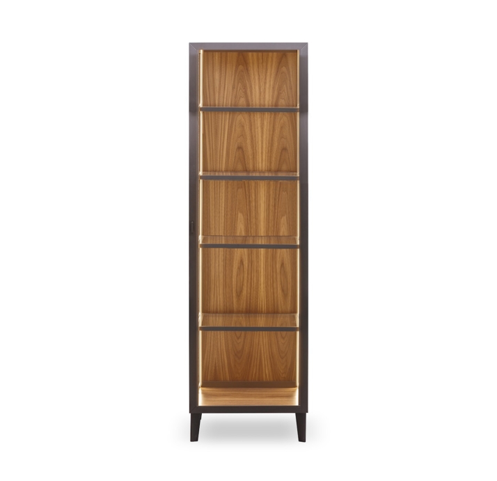 Комод PERSONA SHOWCASE Polished walnut Polished walnut GLASS 55X50X190 СМ. (FUG00007)