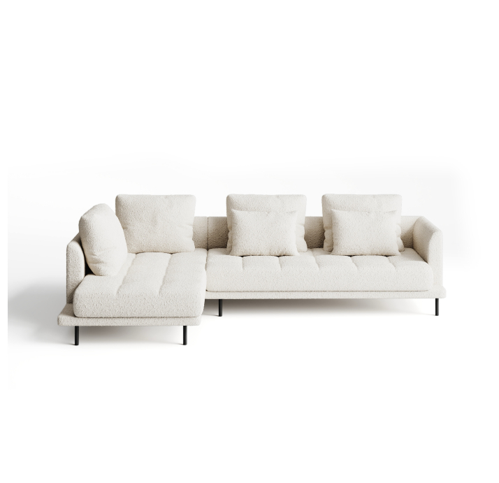 Диван LEMME 192-294-102B/74/Stella Stella Cream/Утопающий/h 17 металл/