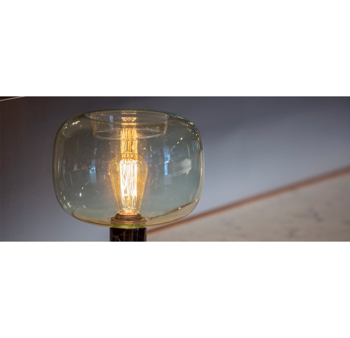 Светильник настольный DENOVO TABLE LAMP transparent black 23,4X21,4X28 СМ. (FUG00013)