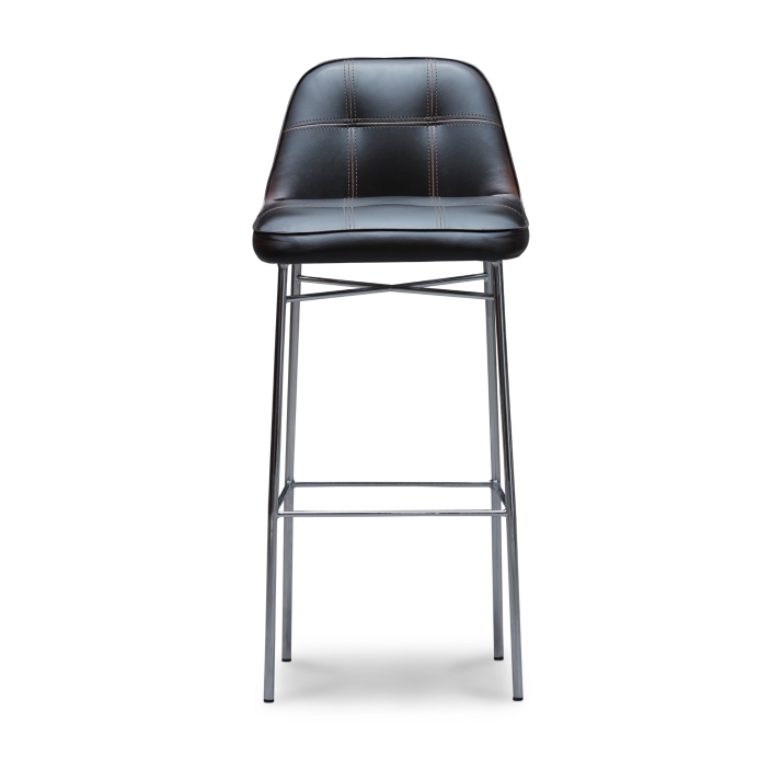 Стул барный MEST BAR STOOL PIRLANTA Pirlanta Kakao Glossy Metal Черный (FUG00012)