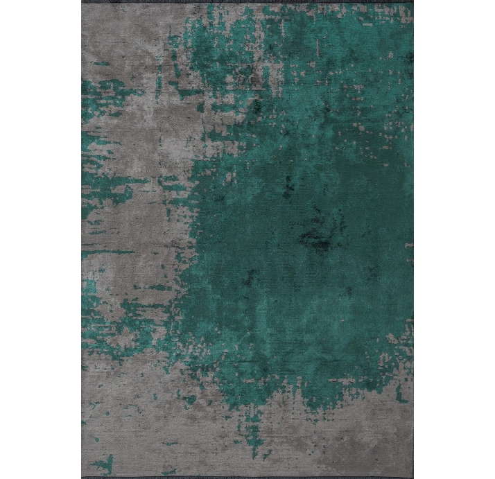 Ковер современный CORAL PAINT 340X240 см.  (NRM01400) DARK GREEN - GREY