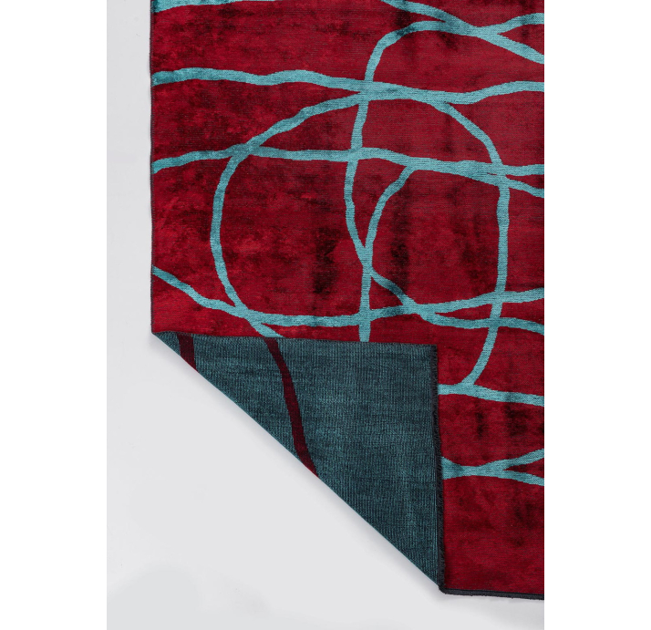 Ковер современный CORAL ROPE 300X200 см.  (NRM02047) TURQUOISE - RED
