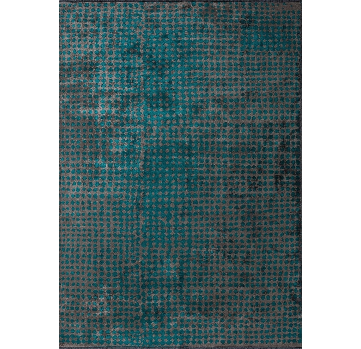 Ковер современный CORAL DOTS 340X240 см.  (NRM02102) CHARCOAL - DARK TURQUOISE