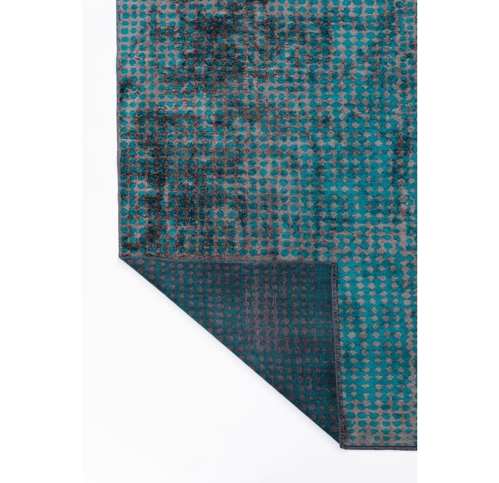 Ковер современный CORAL DOTS 230X160 см.  (NRM02100) CHARCOAL - DARK TURQUOISE