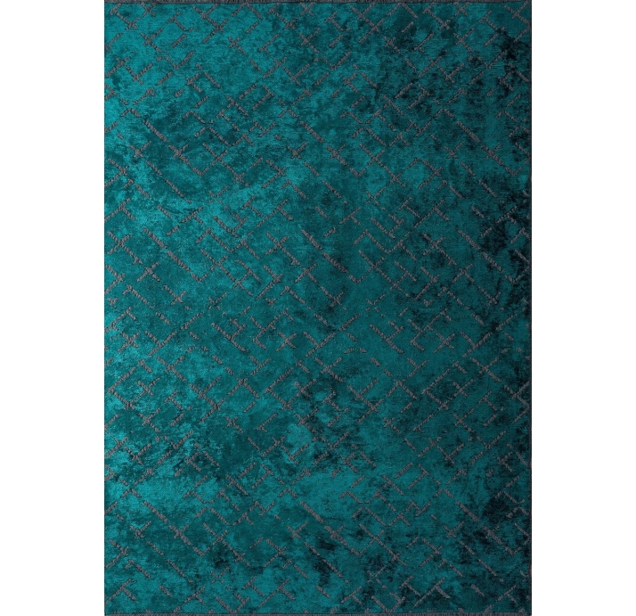 Ковер современный CRYSTAL MYSTIQUE 340X240 см.  (NRM02684) DARK TURQUOISE