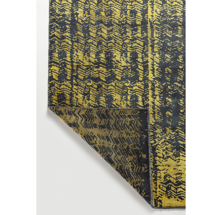 Ковер современный CORAL TERAMO 300X200 см.  (NRM02368) MATTE BLACK - YELLOW