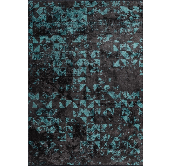 Ковер современный CORAL TRIANGLE 300X200 см.  (NRM01453) CHARCOAL - TURQUOISE