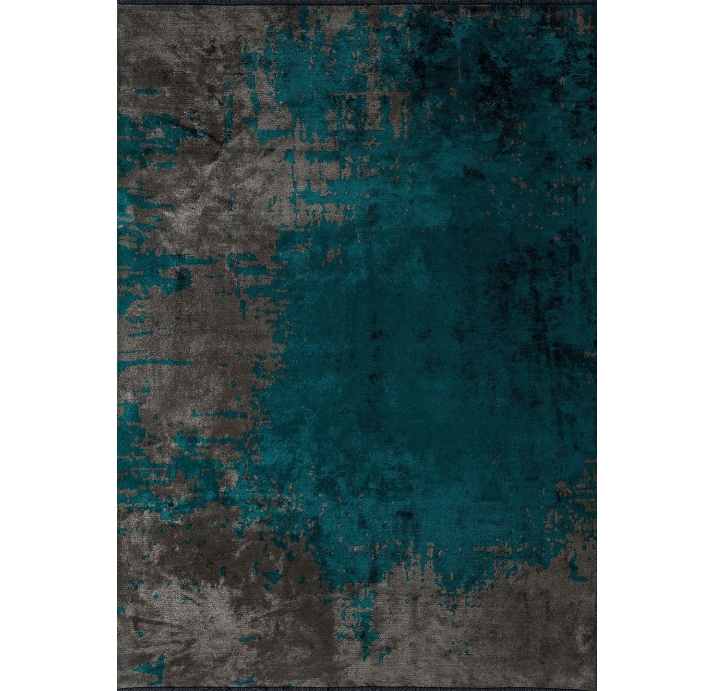 Ковер современный CORAL PAINT 230X160 см.  (NRM01383) DARK TURQUOISE - ANTHRACITE