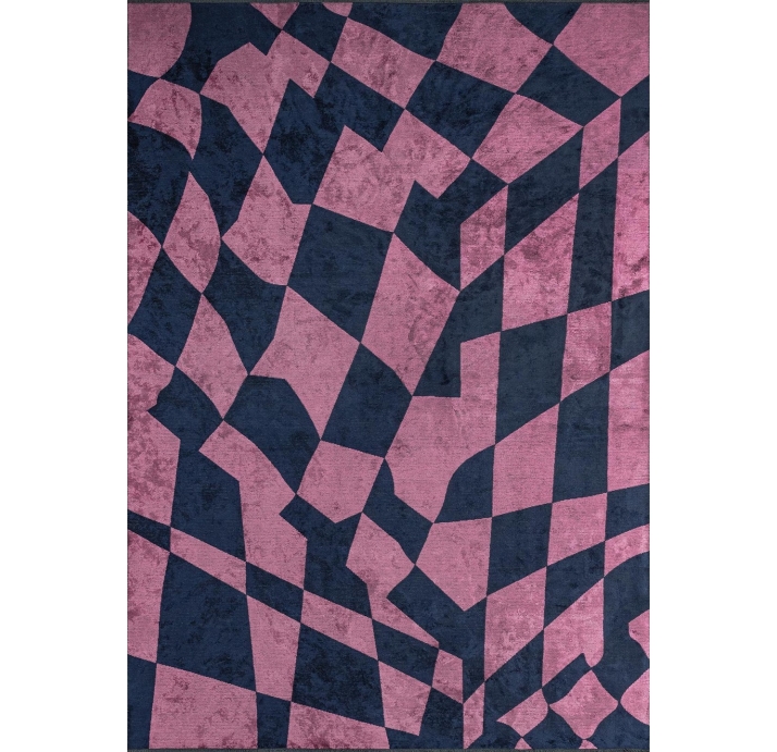 Ковер современный CORAL FLAG 230X160 см.  (NRM01773) DARK NAVY - PINK