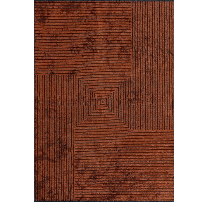Ковер современный CORAL ILLUSION 340X240 см.  (NRM01811) BLACK - RUST