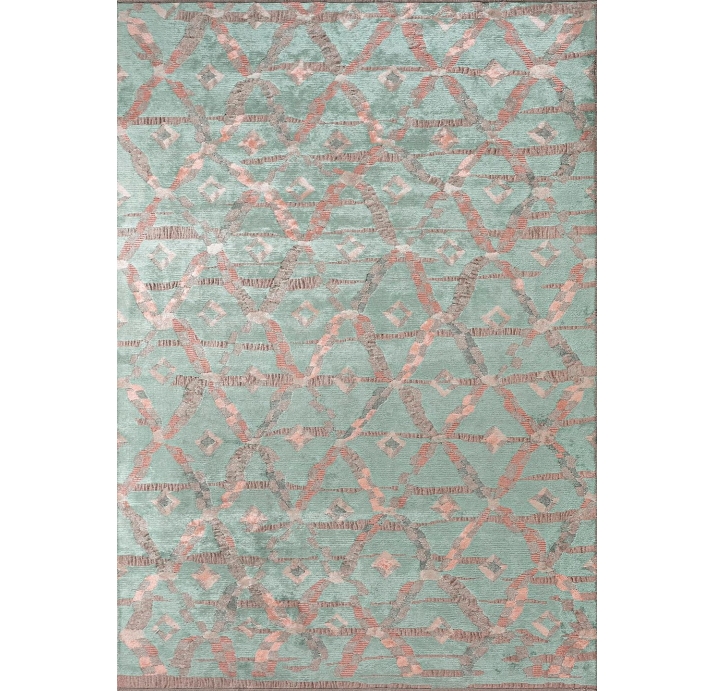 Ковер современный ETHNIQUE JASMINE 230X160 см.  (NRM02820) CREAM - RIVER GREEN - LIGHT CORAL