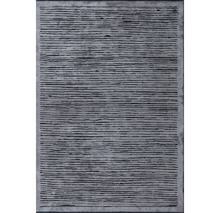 Ковер современный CORAL STRIPE 340X240 см.  (NRM02342) BLACK - LIGHT GREY