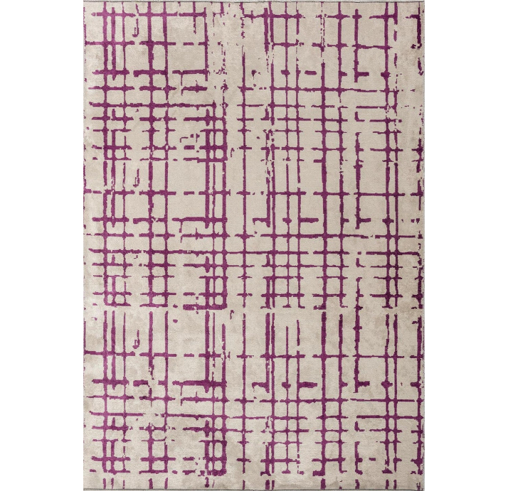 Ковер современный CORAL AXIS 230X160 см.  (NRM02148) PURPLE - ECRU