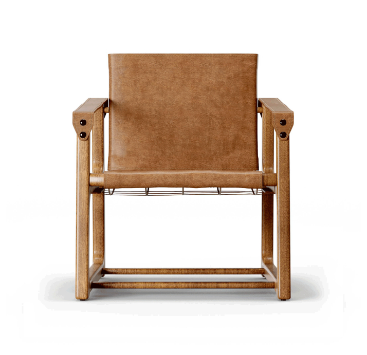 Кресло NORDEN 68/ZUMRUT KAHVE/Naturel Walnut/