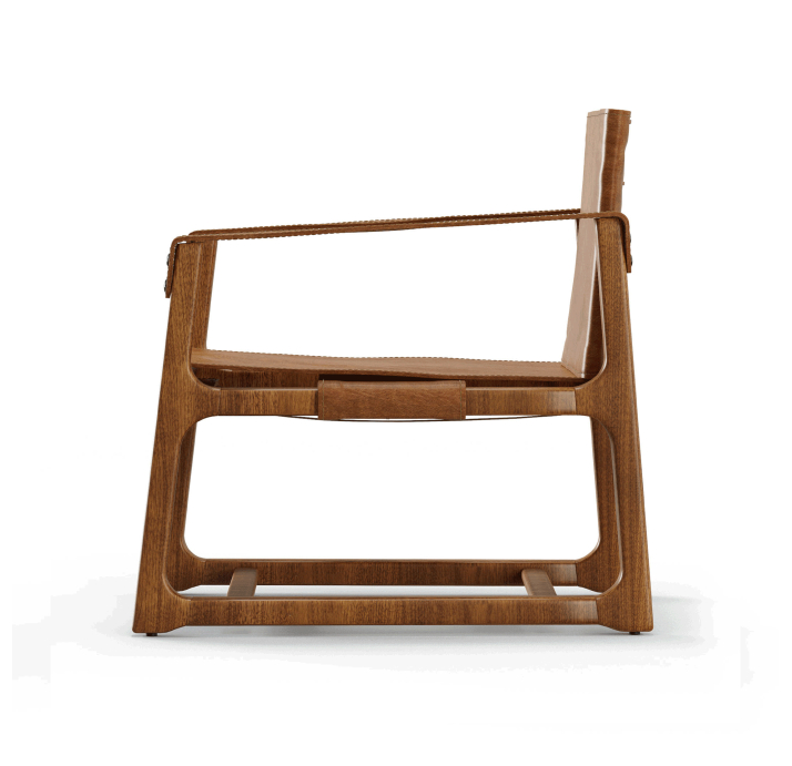 Кресло NORDEN 68/ZUMRUT KAHVE/Naturel Walnut/