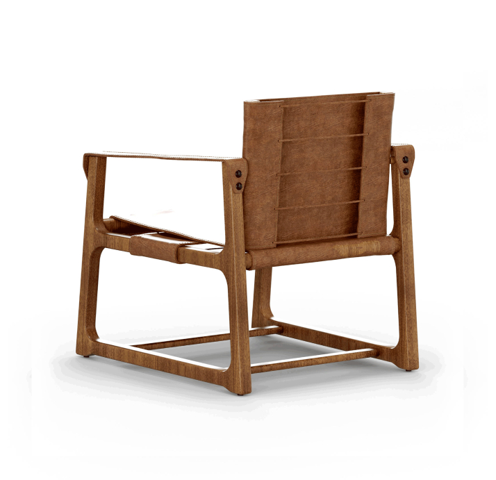 Кресло NORDEN 68/ZUMRUT KAHVE/Naturel Walnut/