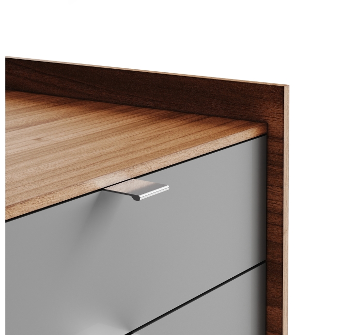 Комод MEST DRESSER Natural walnut veneer Rivera marble Matte LK17 Brown 112X48X91 СМ. (FUG00038)