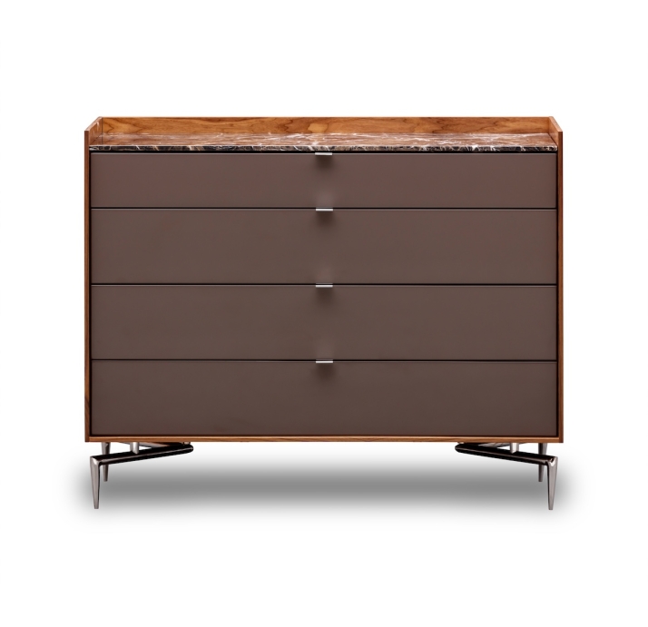 Комод MEST DRESSER Natural walnut veneer Rivera marble Matte LK17 Brown 112X48X91 СМ. (FUG00038)