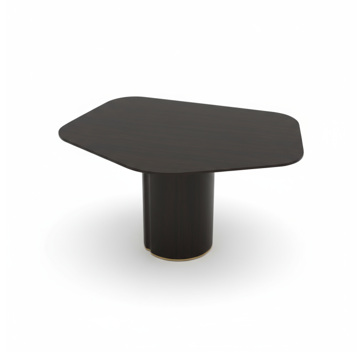 Стол журнальный MORIA SIDE TABLE Mat Persona 77 Anthracite Walnut Veneer  73X50X51 СМ. (FUG00054)