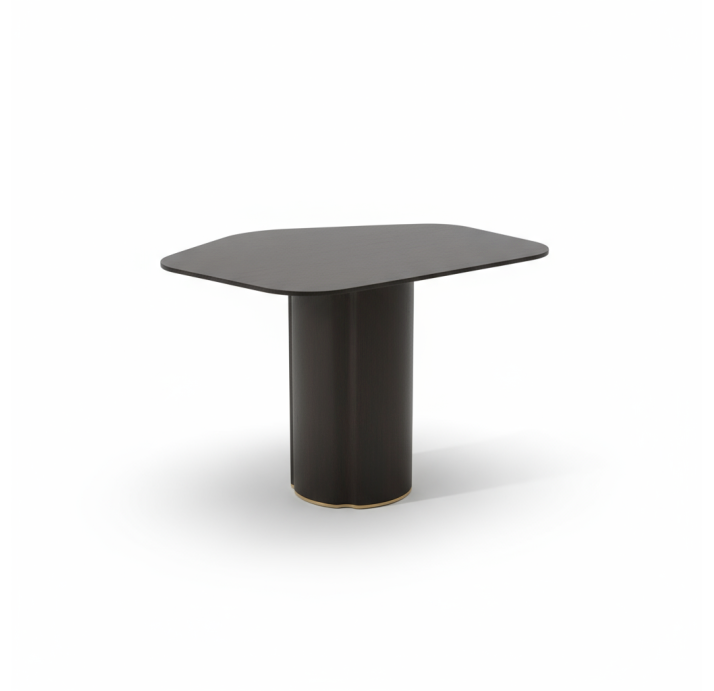 Стол журнальный MORIA SIDE TABLE Mat Persona 77 Anthracite Walnut Veneer  73X50X51 СМ. (FUG00054)