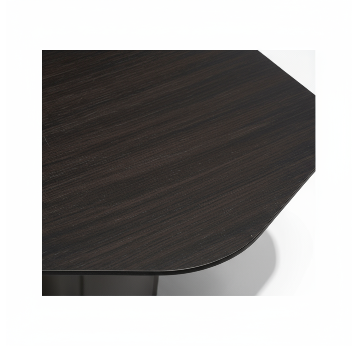 Стол журнальный MORIA SIDE TABLE Mat Persona 77 Anthracite Walnut Veneer  73X50X51 СМ. (FUG00054)