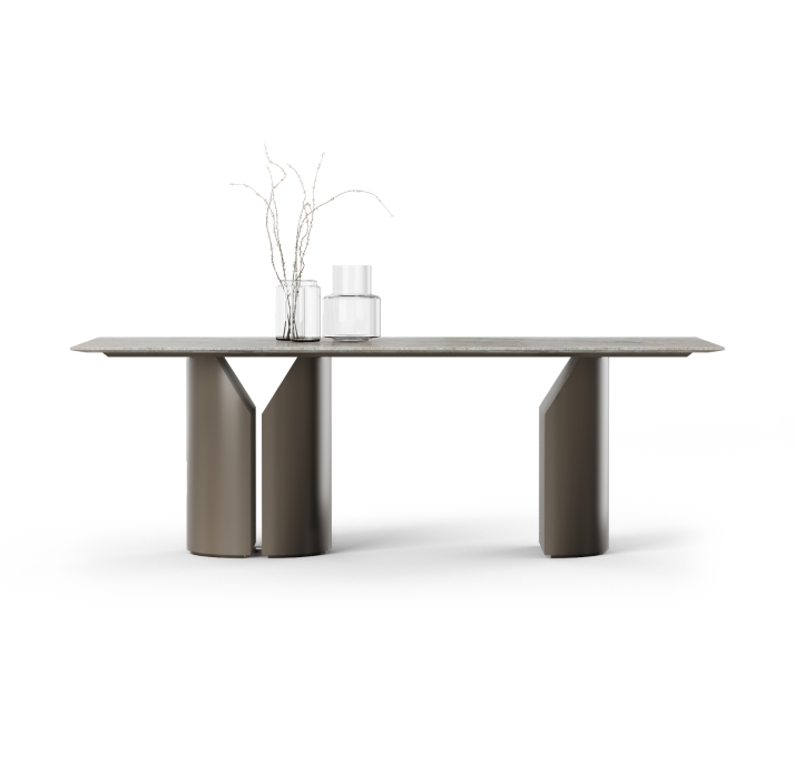 Стол обеденный FREYA MARBLE DINING TABLE Matte Ral 080 30 05 aura marble  220X100X75 СМ. (FUG00149)