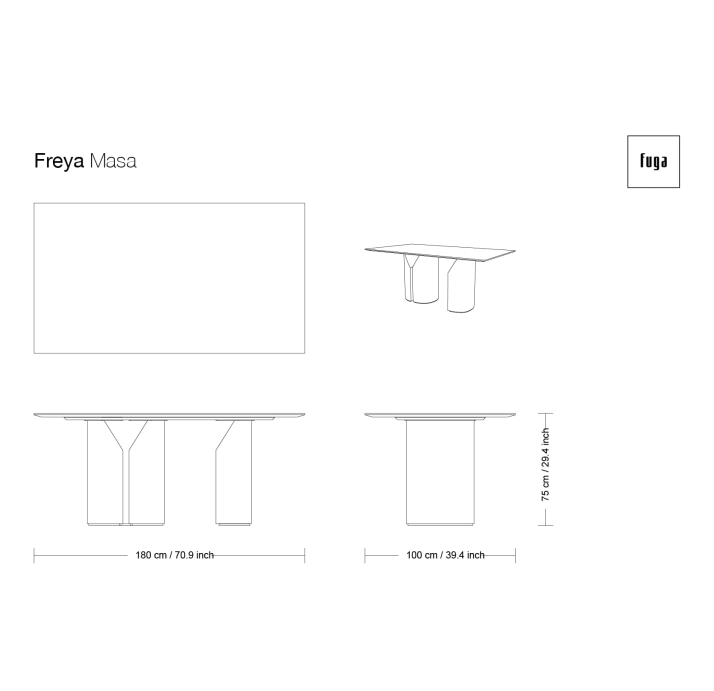 Стол обеденный FREYA MARBLE DINING TABLE Matte Ral 080 30 05 aura marble  220X100X75 СМ. (FUG00149)