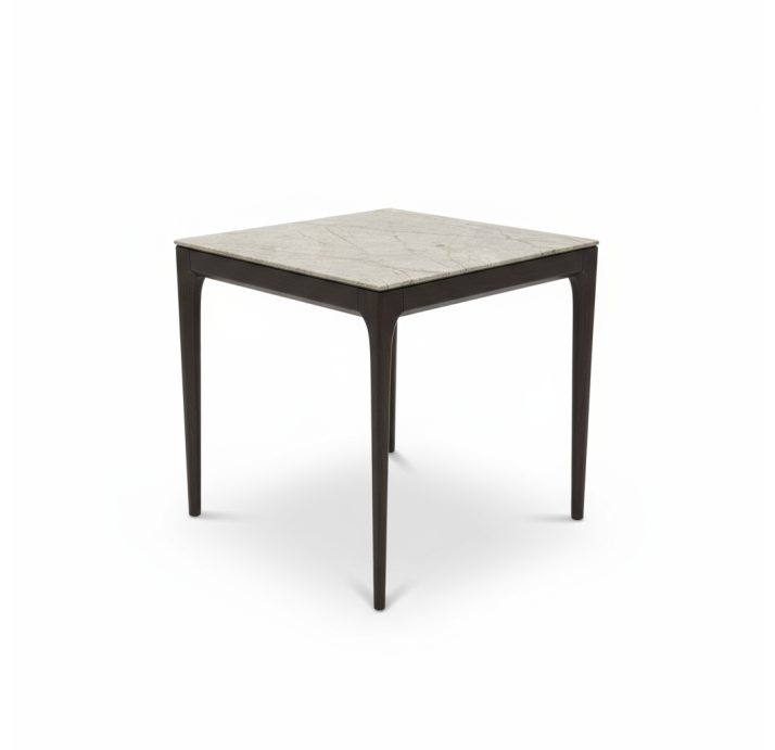 Стол журнальный PURA MARBLE SIDE TABLE Naturel Walnut MARBLE AURA  55X55X55 СМ. (FUG00055)