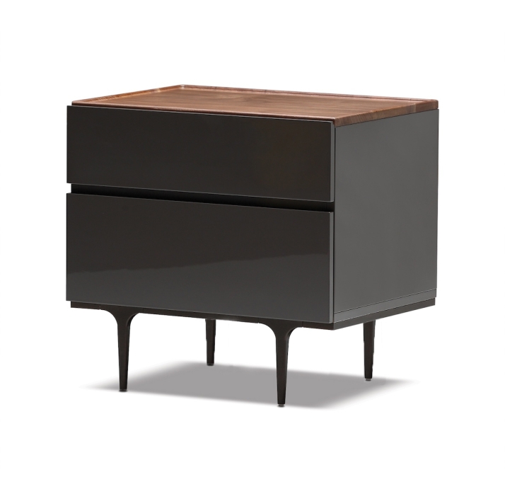 Тумба прикроватная LINS NIGHTSTAND Glossy LK17 Brown Natural walnut Glossy LK17 Brown 60X43X57 СМ. (