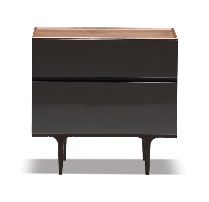 Тумба прикроватная LINS NIGHTSTAND Glossy LK17 Brown Natural walnut Glossy LK17 Brown 60X43X57 СМ. (