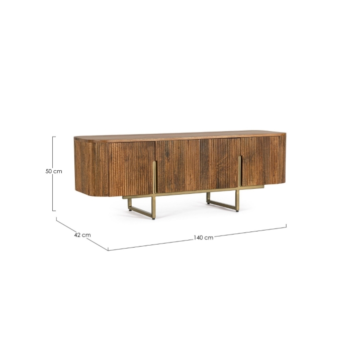 Тумба под ТВ WILFRED TV CABINET 4DO MANGO WOOD MANGO WOOD MANGO WOOD 140X42X50 СМ. (NRM05416)