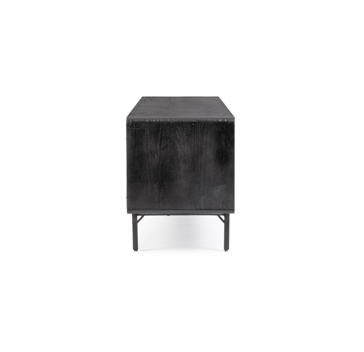 Тумба под ТВ VOLTURNO CABINET ASH BLACK ASH BLACK ASH BLACK 160X40X50 СМ. (NRM05423)