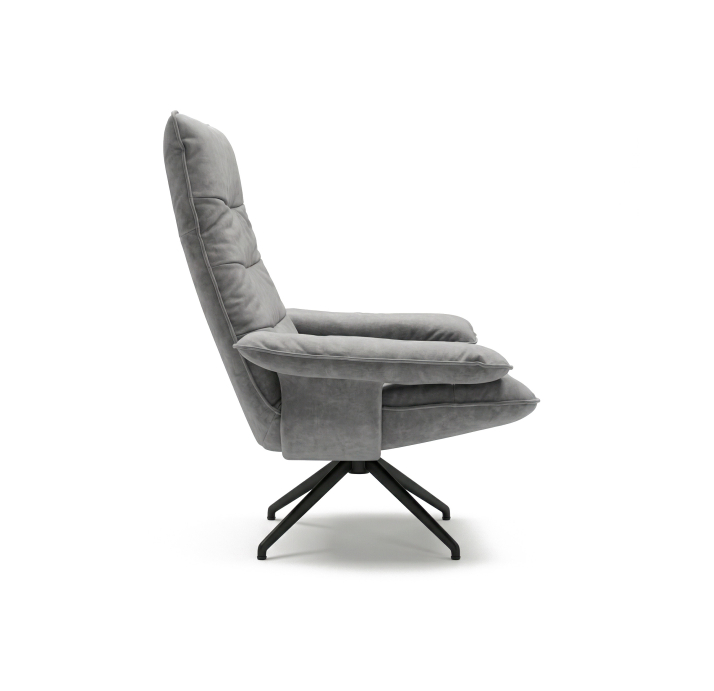 Кресло Yoga Prince 87/DIVA STONE/P752 (Black)/