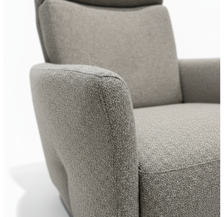 Кресло ALVA PRINCE 88/57/LUANDO SILVER/DYNASPRING/Matching Stitching/P998/