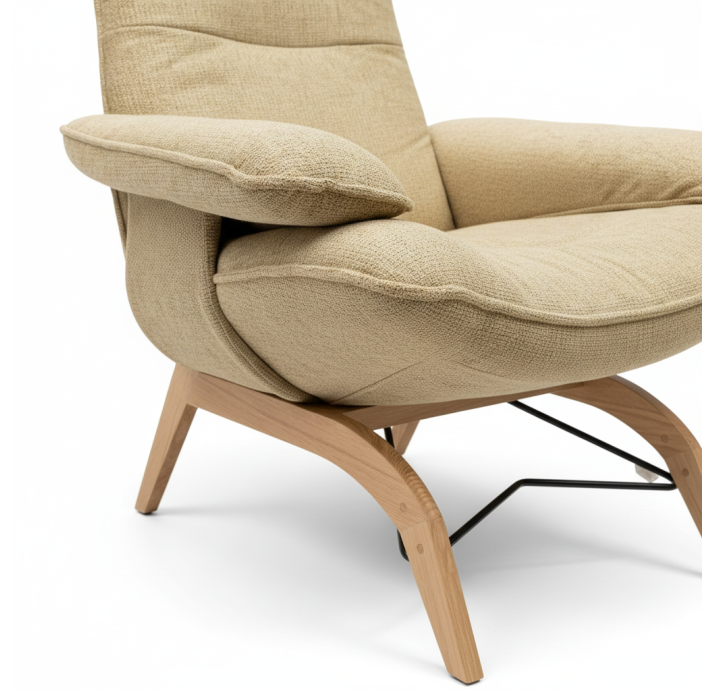 Кресло YOGA KING B107B/53/WANDOO NUT/P744 (Oak)/