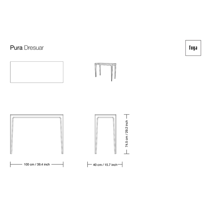 Консоль напольная PURA CONSOLE TABLE / / / 100X40X74,5 СМ. (FUG00076)