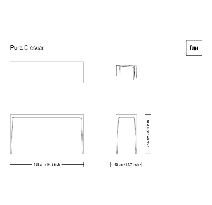 Консоль напольная PURA CONSOLE TABLE / / / 100X40X74,5 СМ. (FUG00076)