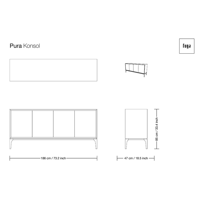 Комод PURA SIDEBOARD / / / 226X47X85 СМ. (FUG00083)