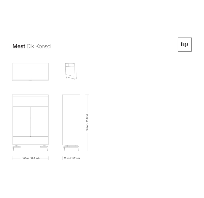 Комод MEST TOLL SIDEBOARD / / / 102X50X160 СМ. (FUG00081)