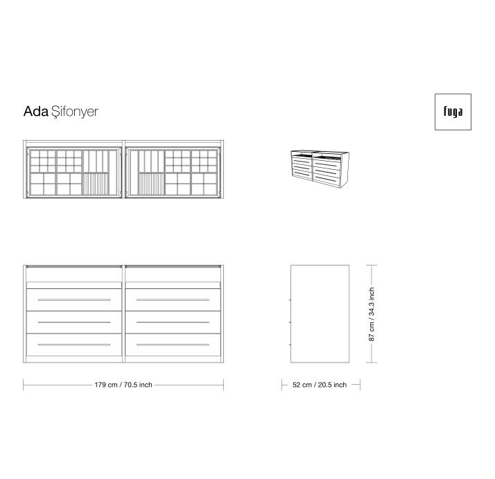 Комод ADA DRESSER / / / 91X52X87 СМ. (FUG00103)