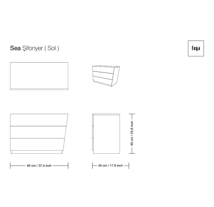 Комод SEA DRESSER / / / 95X45X65 СМ. (FUG00108)