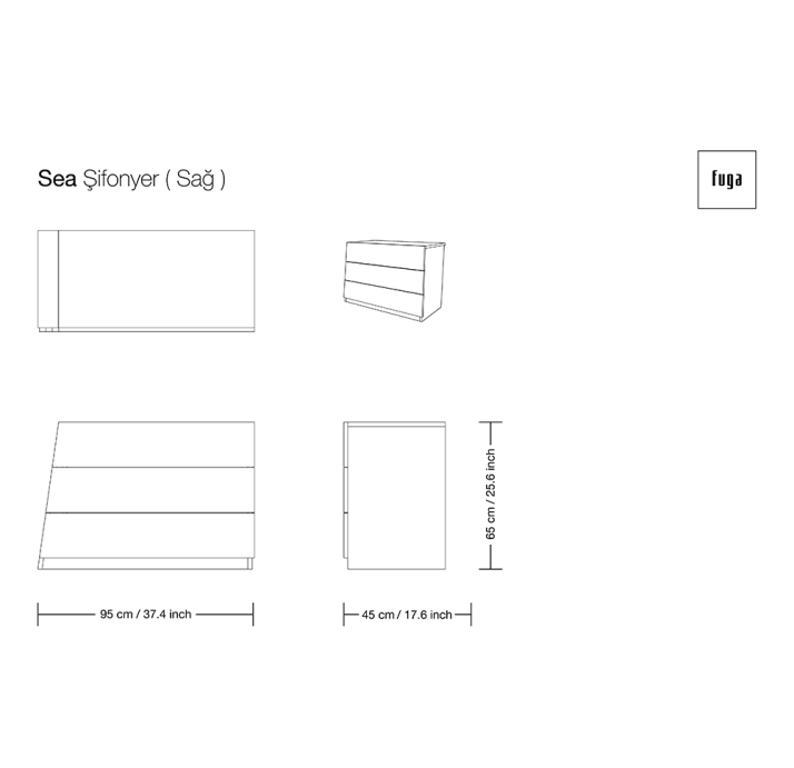 Комод SEA DRESSER / / / 95X45X65 СМ. (FUG00108)